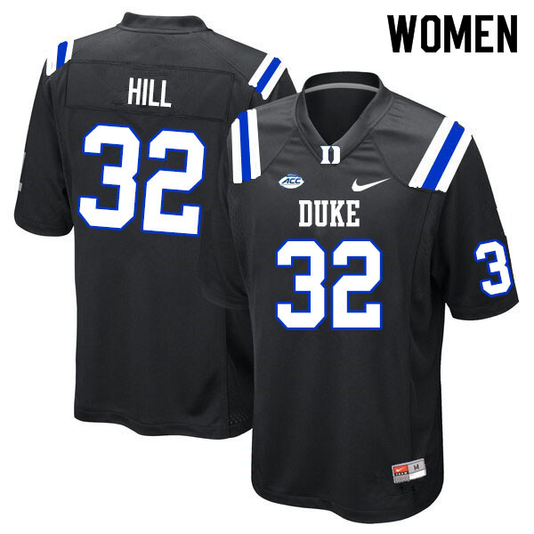 Women #32 Brandon Hill Duke Blue Devils College Football Jerseys Sale-Black